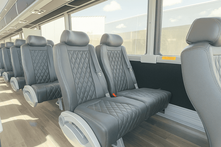 interior of Richmond Coach Bus Service charter bus