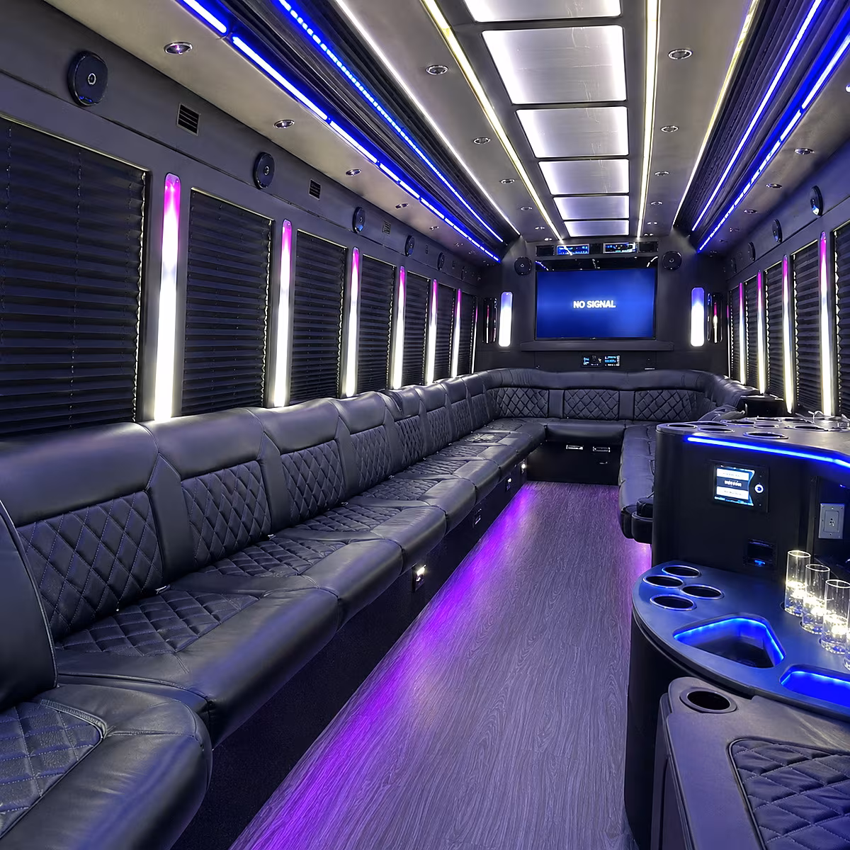 richmond 30 passenger party bus inside