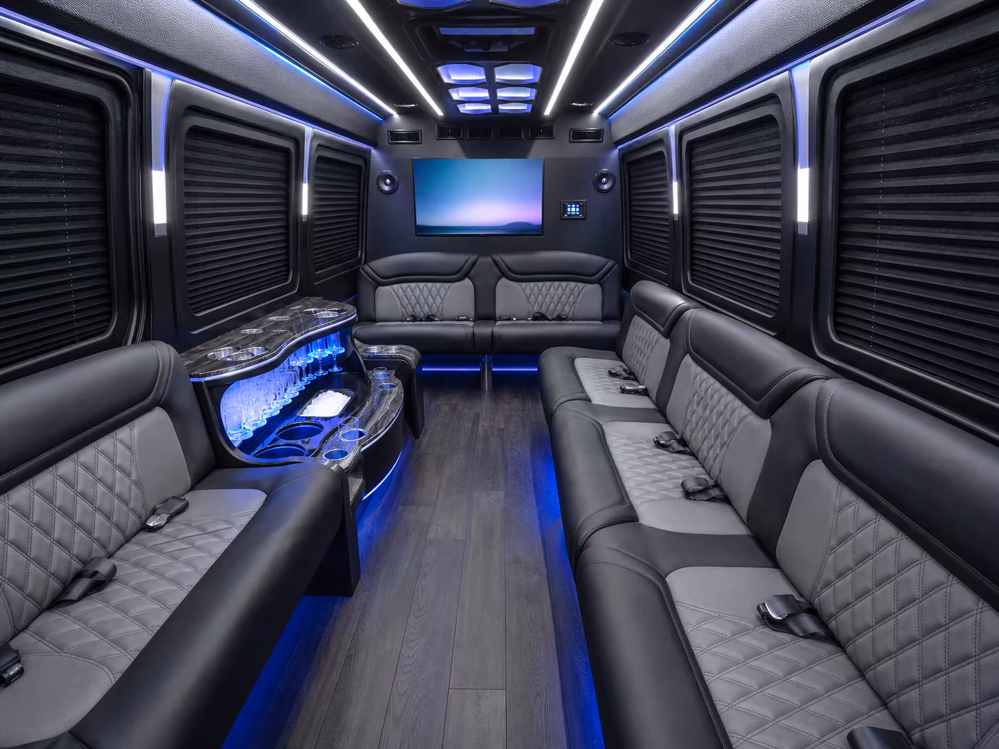 richmond 40 passenger party bus inside