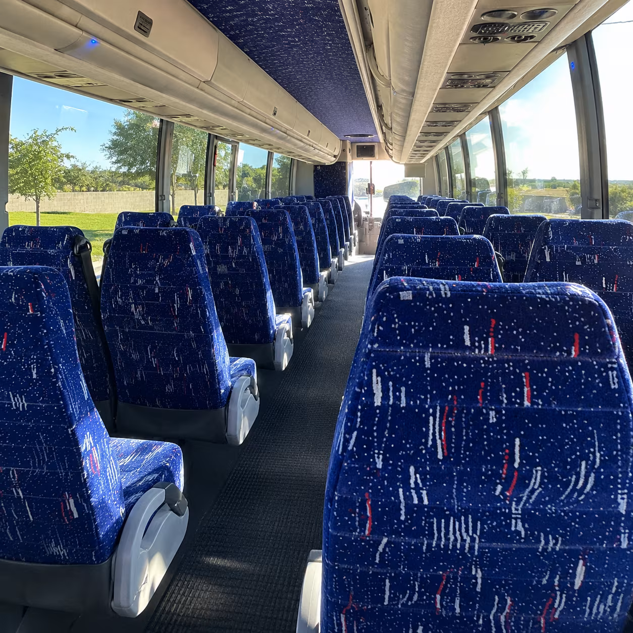 richmond 56 passenger charter bus inside