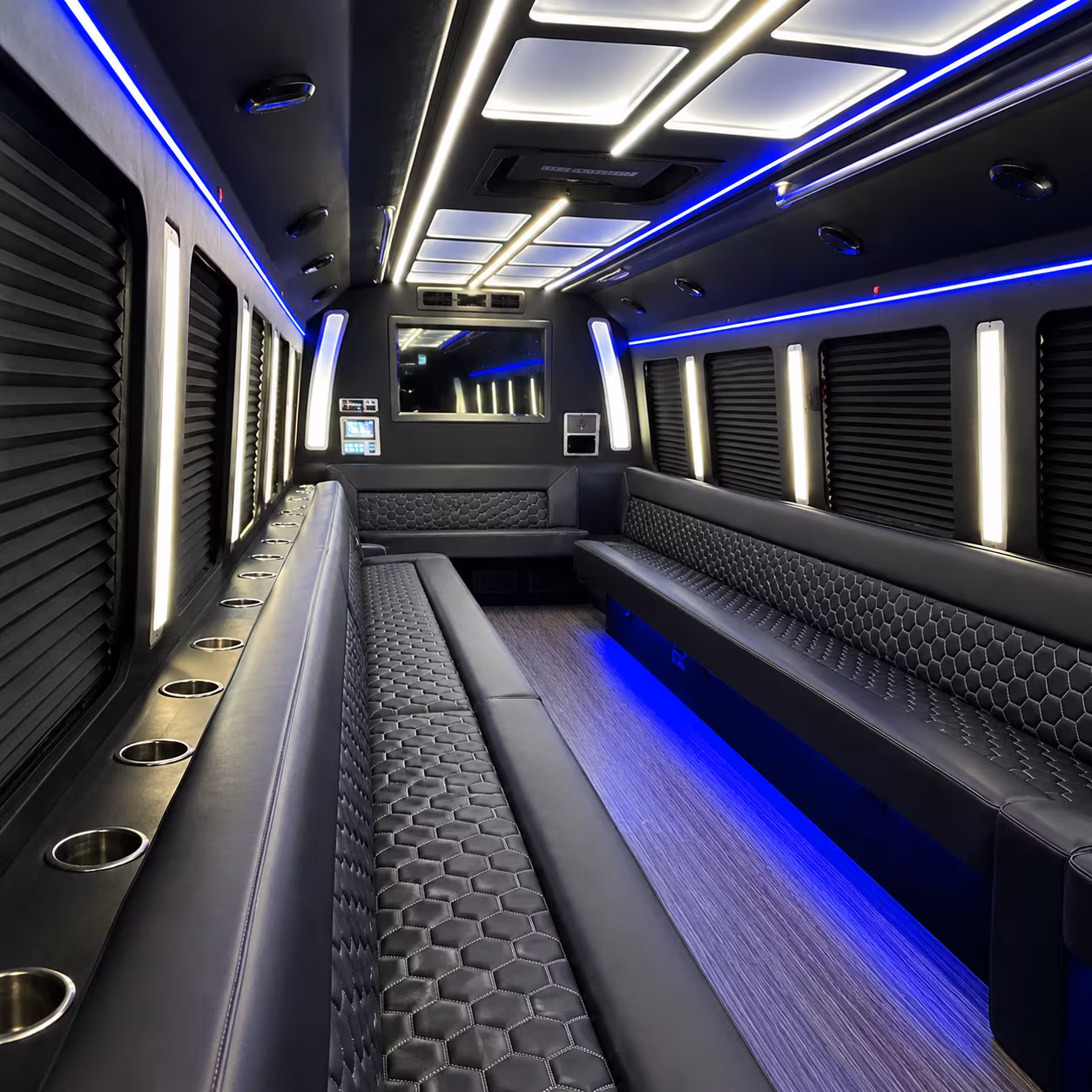 richmond party bus rental interior